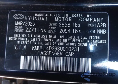 2025 Hyundai Elantra Se z USA, uszkodzony, nr VIN KMHLL4DGXSU010240
